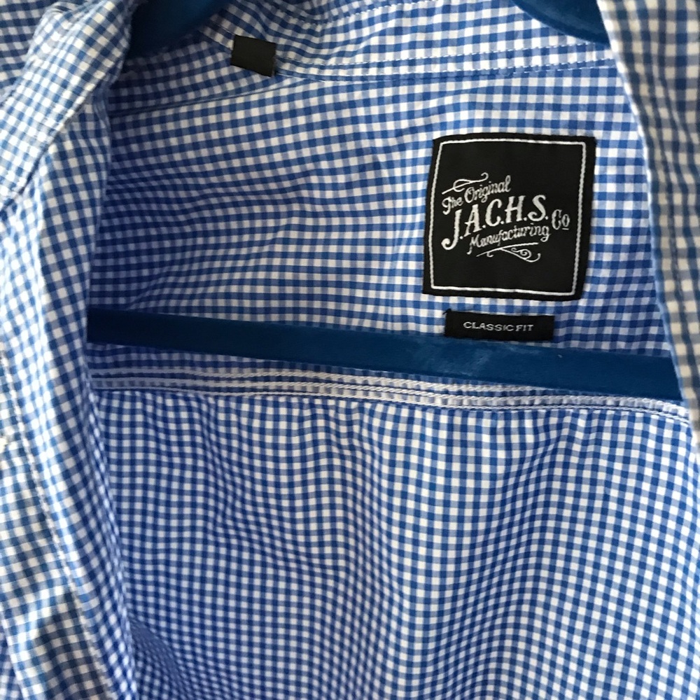 Blue plaid button down - Picture 2 of 3